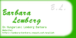 barbara lemberg business card